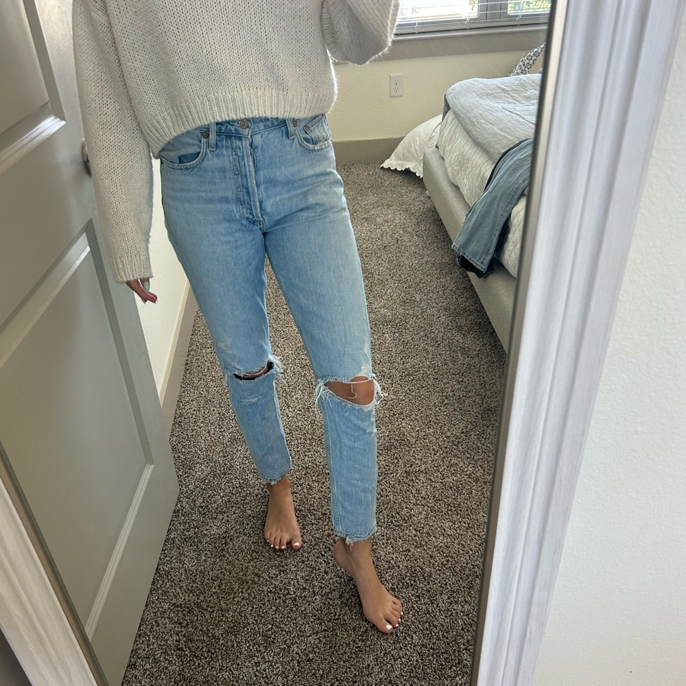 AGOLDE straight blue jeans